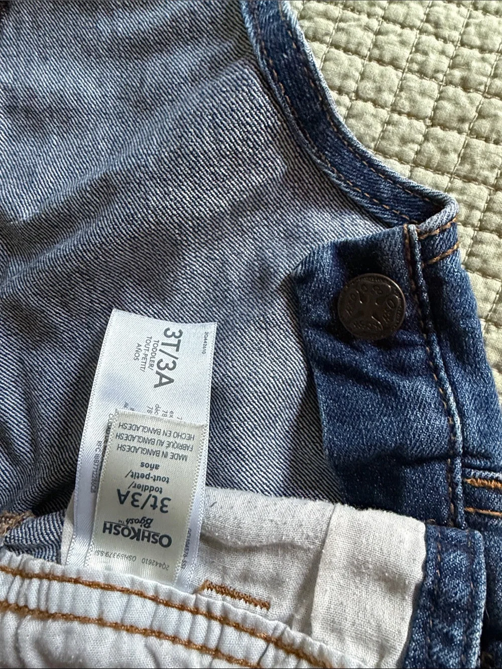 Kids Classic Blue Denim Overalls - Blue
